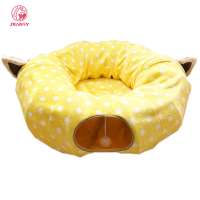 JXANRY Wholesale Multifunction Interactive Toy High Quality Foldable Short Plush Pet Toy Cat Tunnel Play Indoor