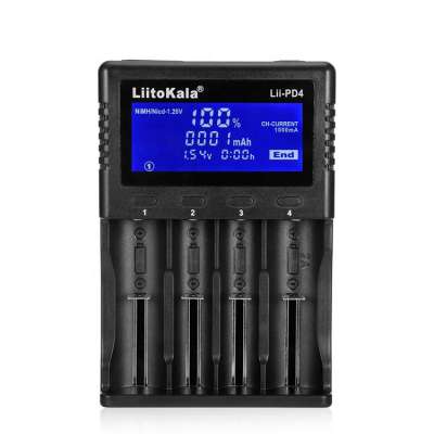 LiitoKala 4 Channel Li-ion Ni-mh 18650 26650 Battery Digital Display Charger